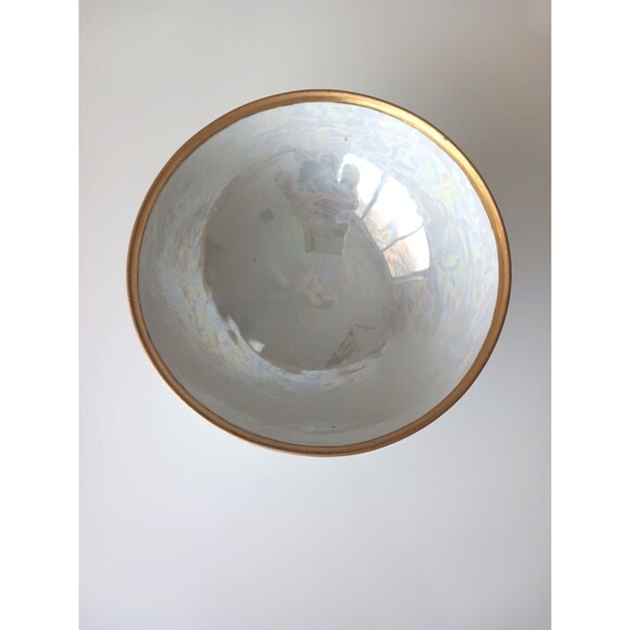 Hand Painted Signed Alpha Walker Witt Ornate Art Bowl Gilt Blank Vintage - Picture 14 of 14